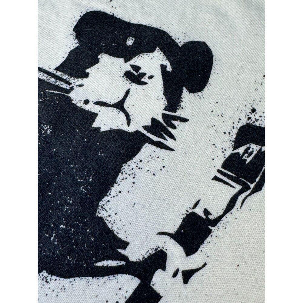 Banksy Parachuting Rat and The Art of Banksy Regent Street T-Shirt Tan Size 3XL